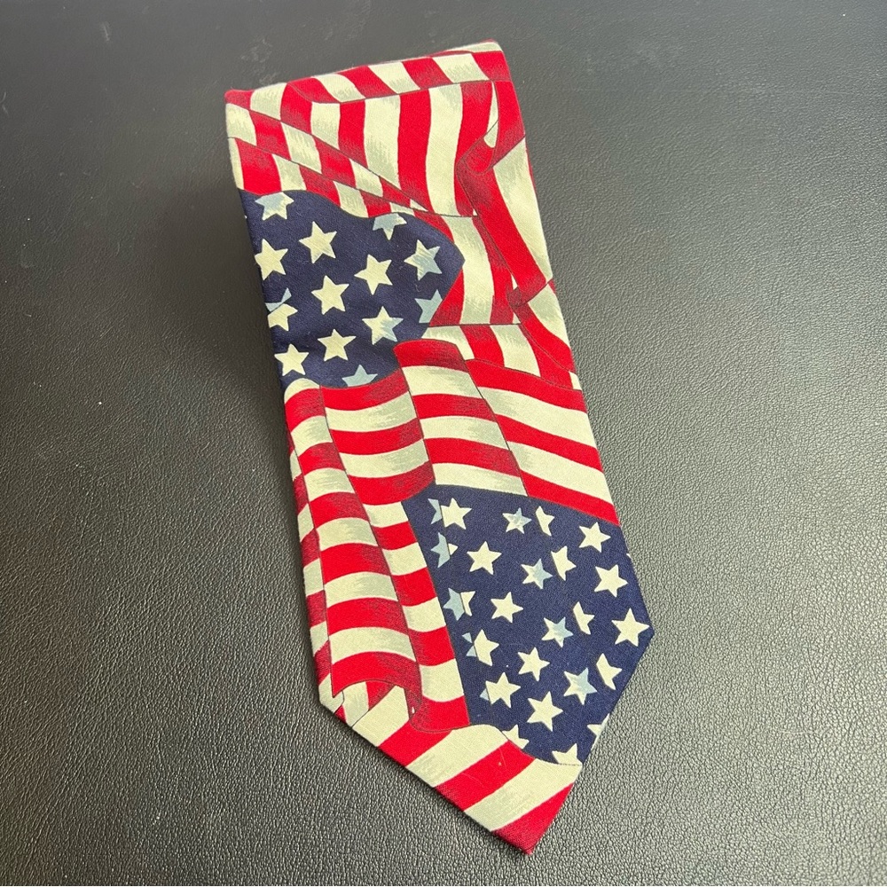 *2/$20* Tattersall American Flag Tie